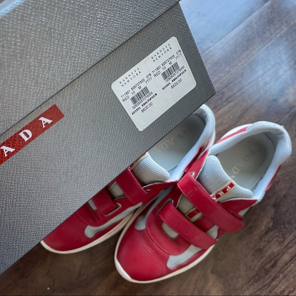 Prada America’s Cup Red Sneakers with Velcro Straps - Picture 5 of 5